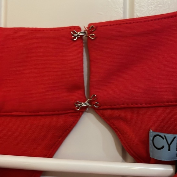 Cynthia Rowley Elegant Red Sleeveless Dress with Embellishments XS - Picture 3 of 7